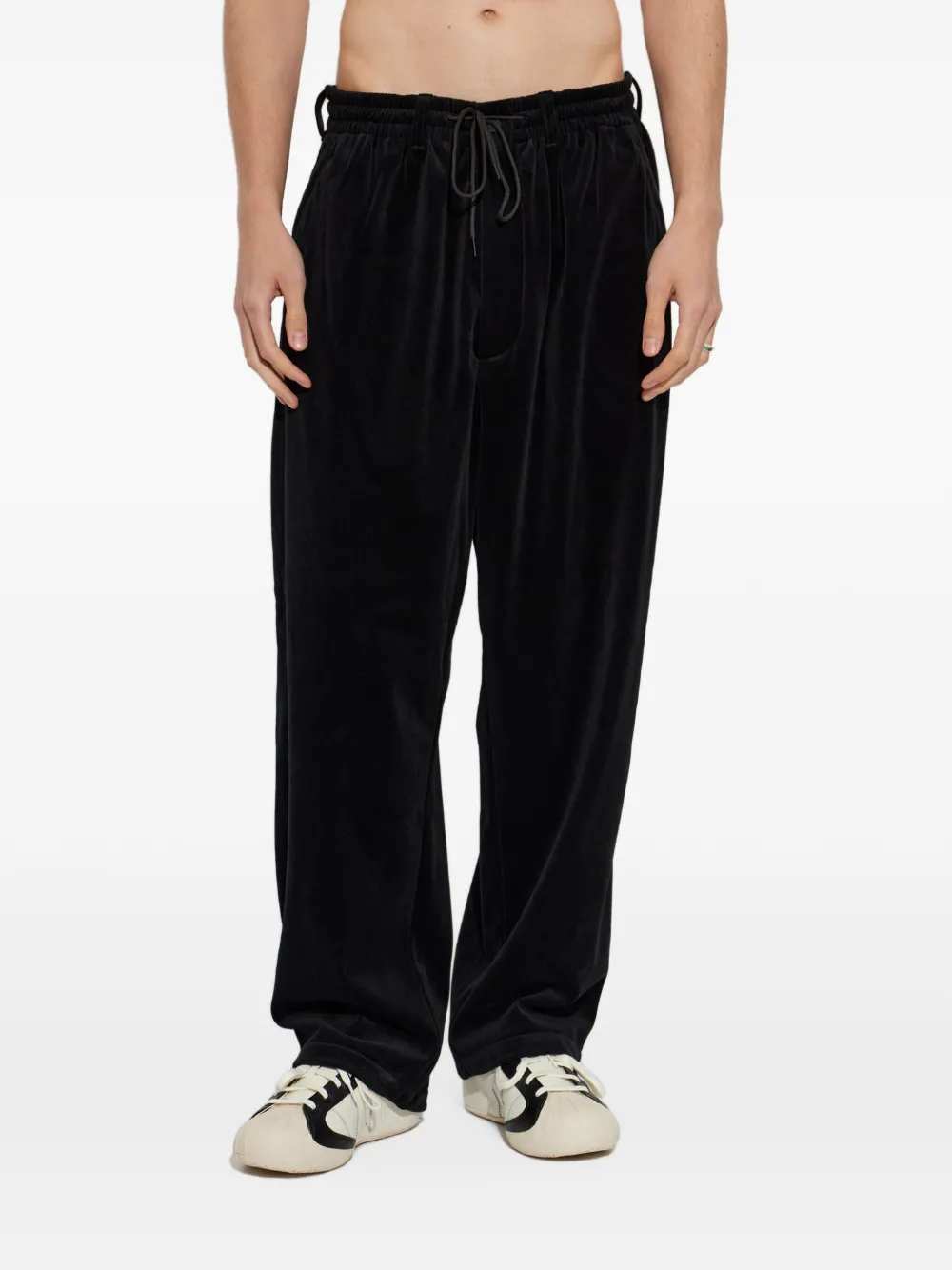 Y-3 corduroy drawstring trousers Zwart