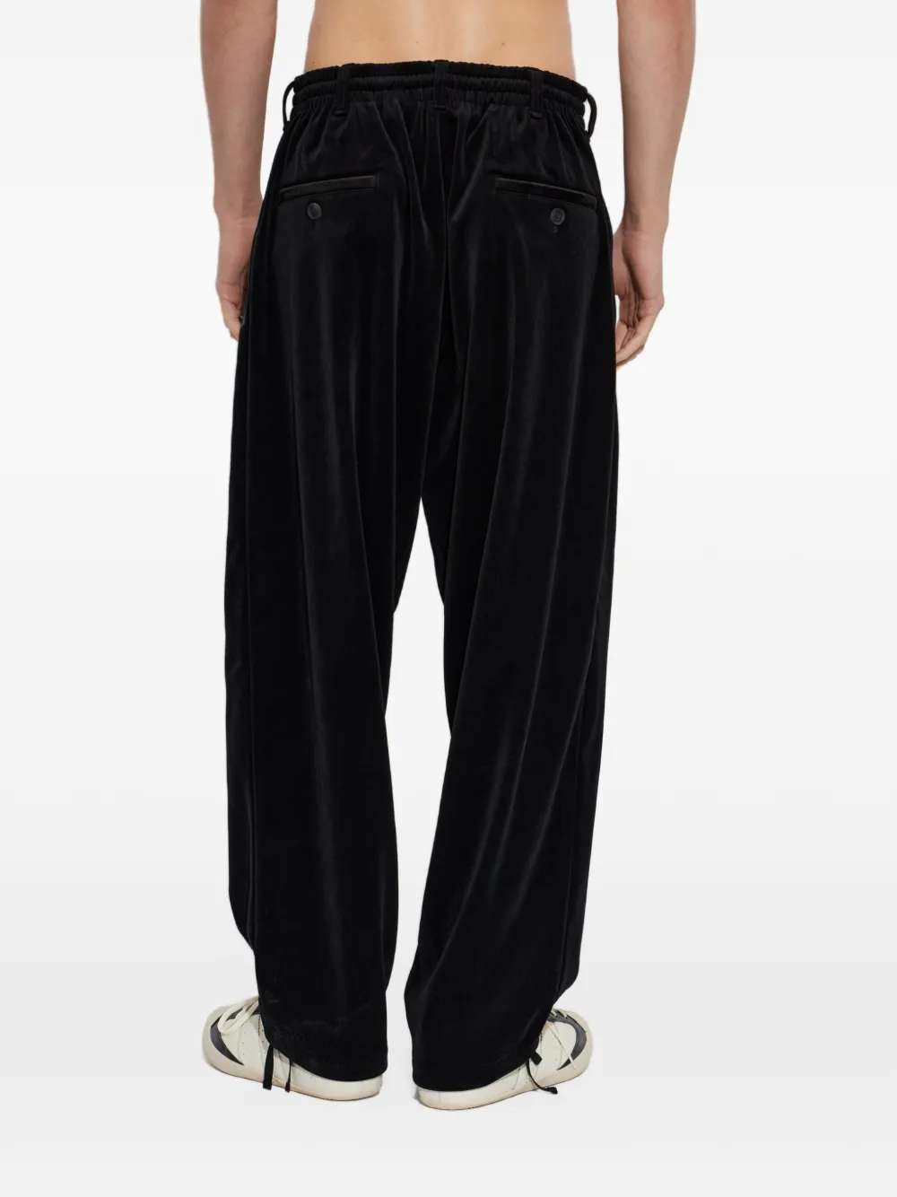 Y-3 corduroy drawstring trousers Zwart