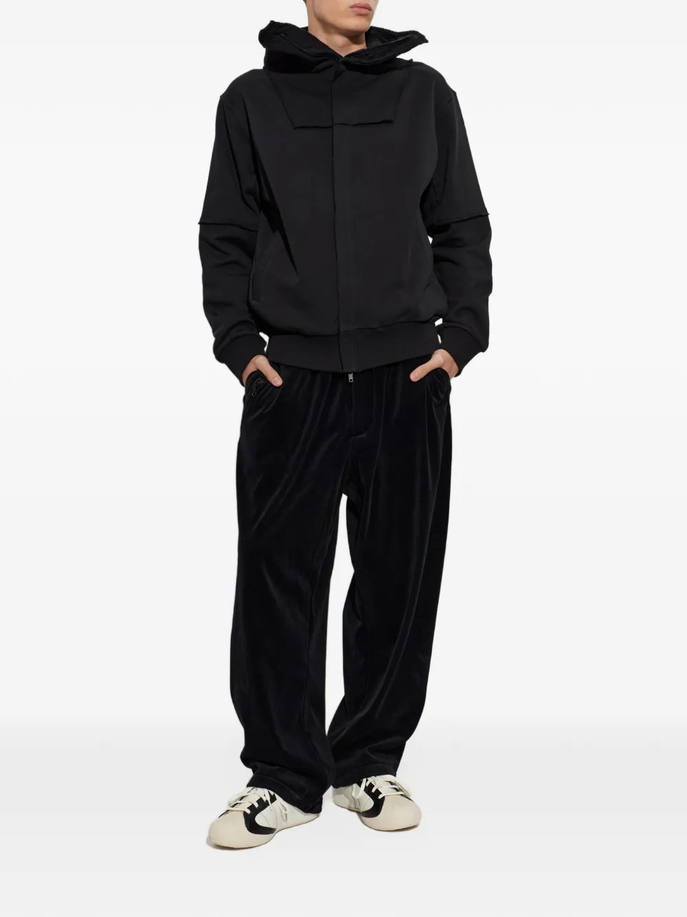 Y-3 corduroy drawstring trousers Zwart