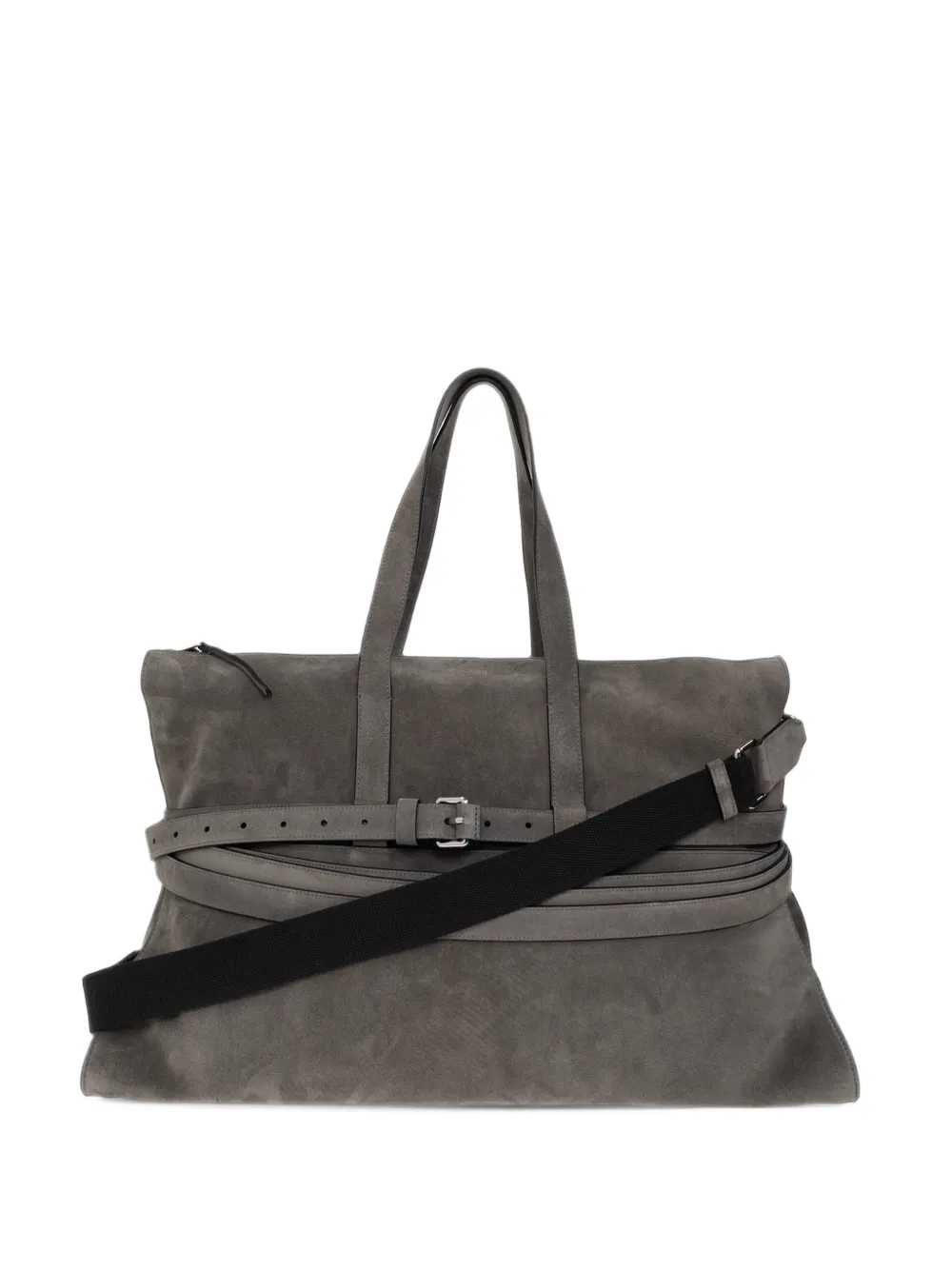 Moschino Tie Me suede shoulder bag