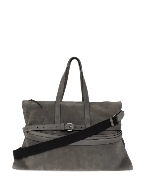 Moschino Tie Me suede shoulder bag
