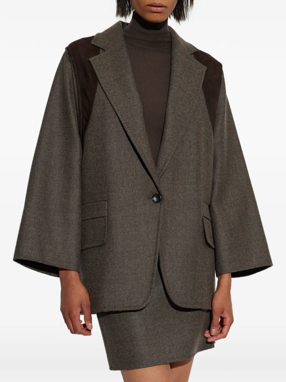 Max Mara Oversized wollen jack grijs