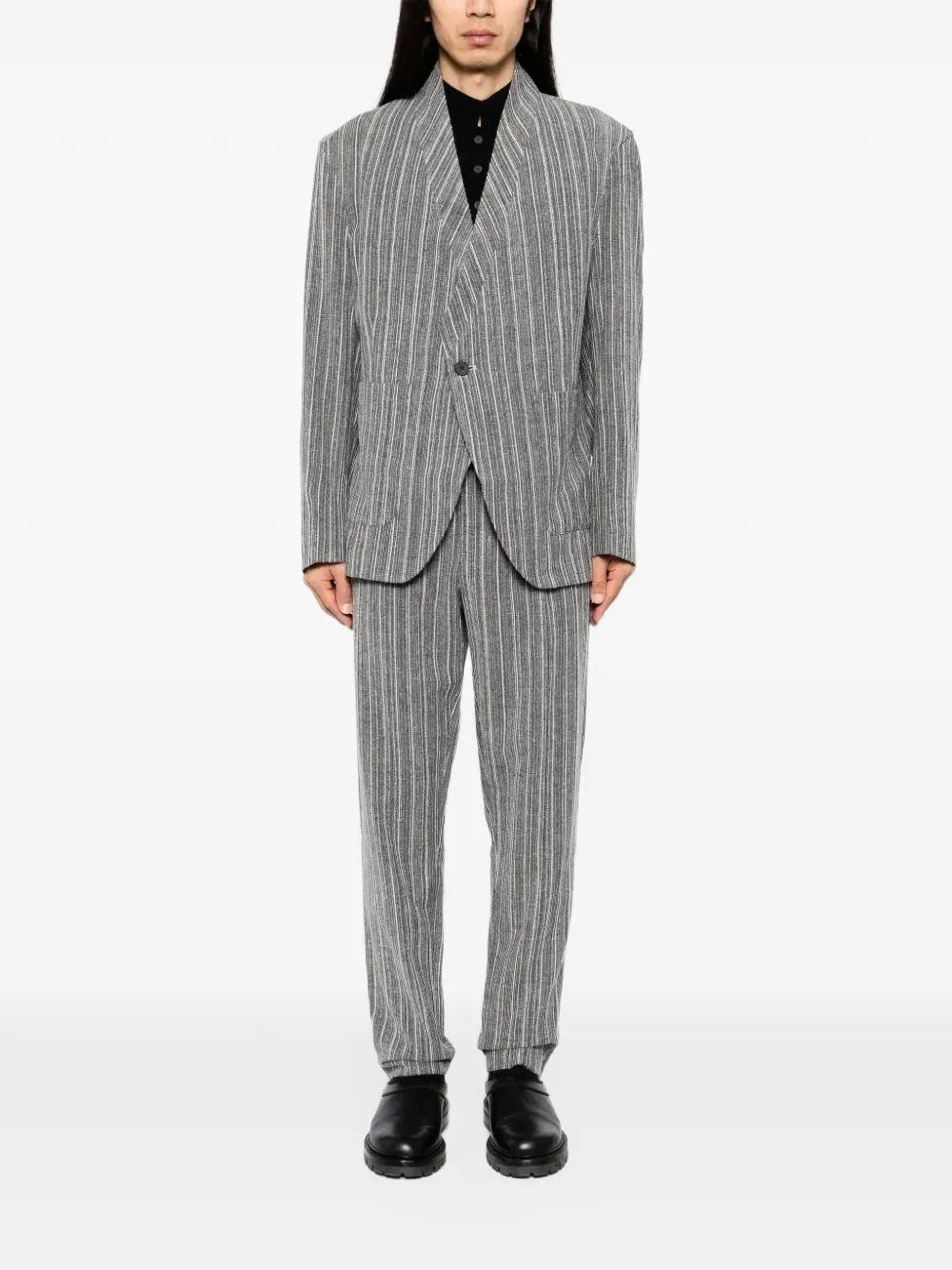 Tessitura Gestreepte pantalon Grijs