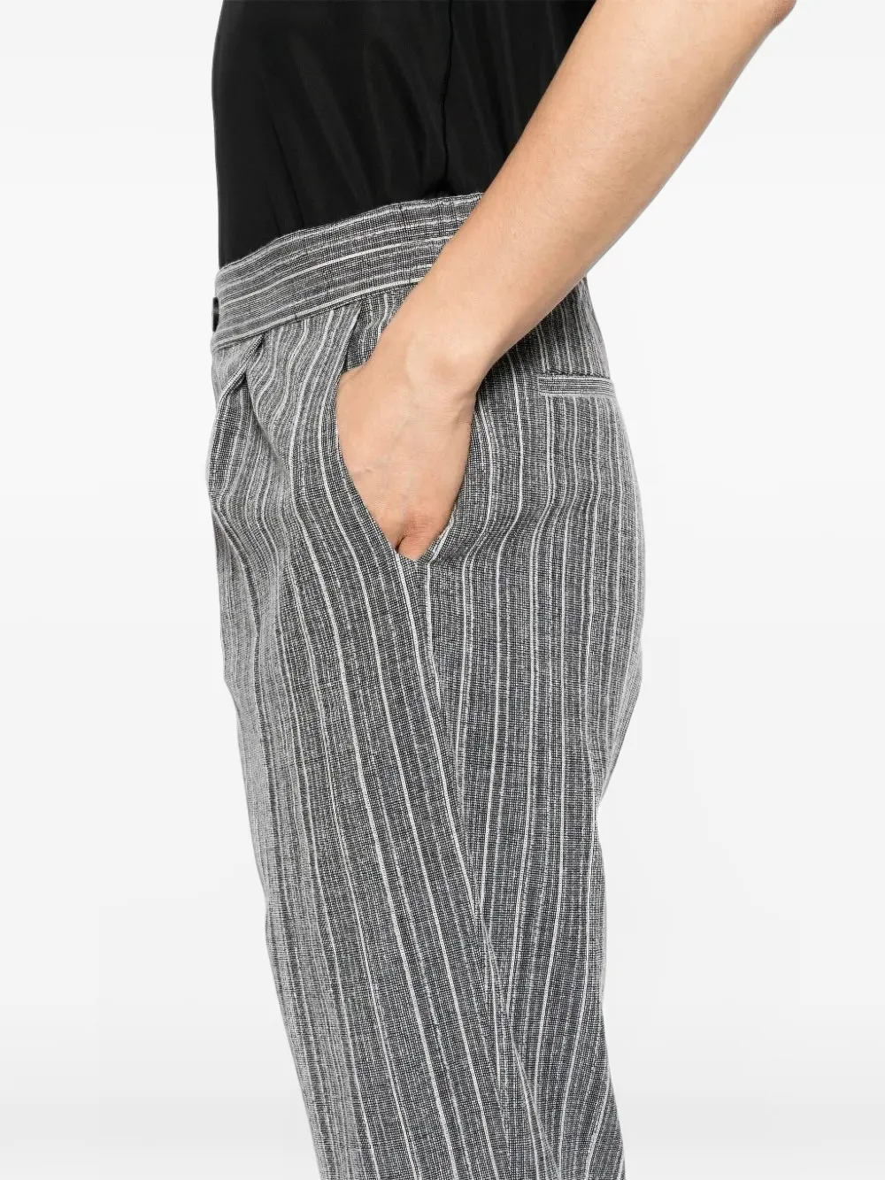 Tessitura Gestreepte pantalon Grijs