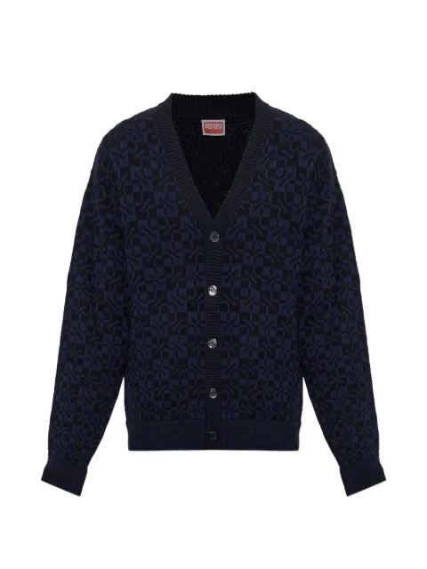 Kenzo Kenzogram geometric-pattern V-neck cardigan