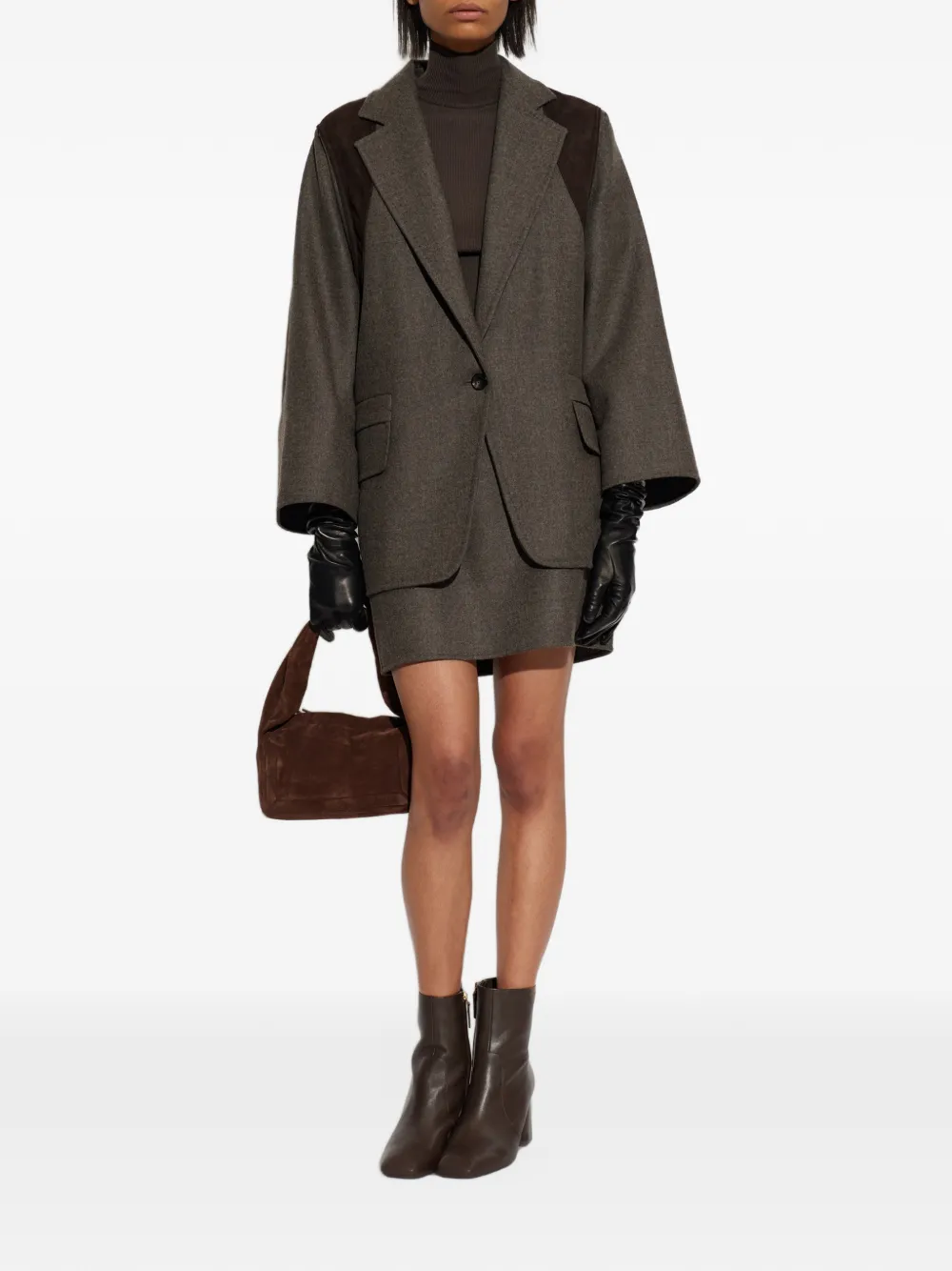 Max Mara Wollen trui met polokraag Bruin