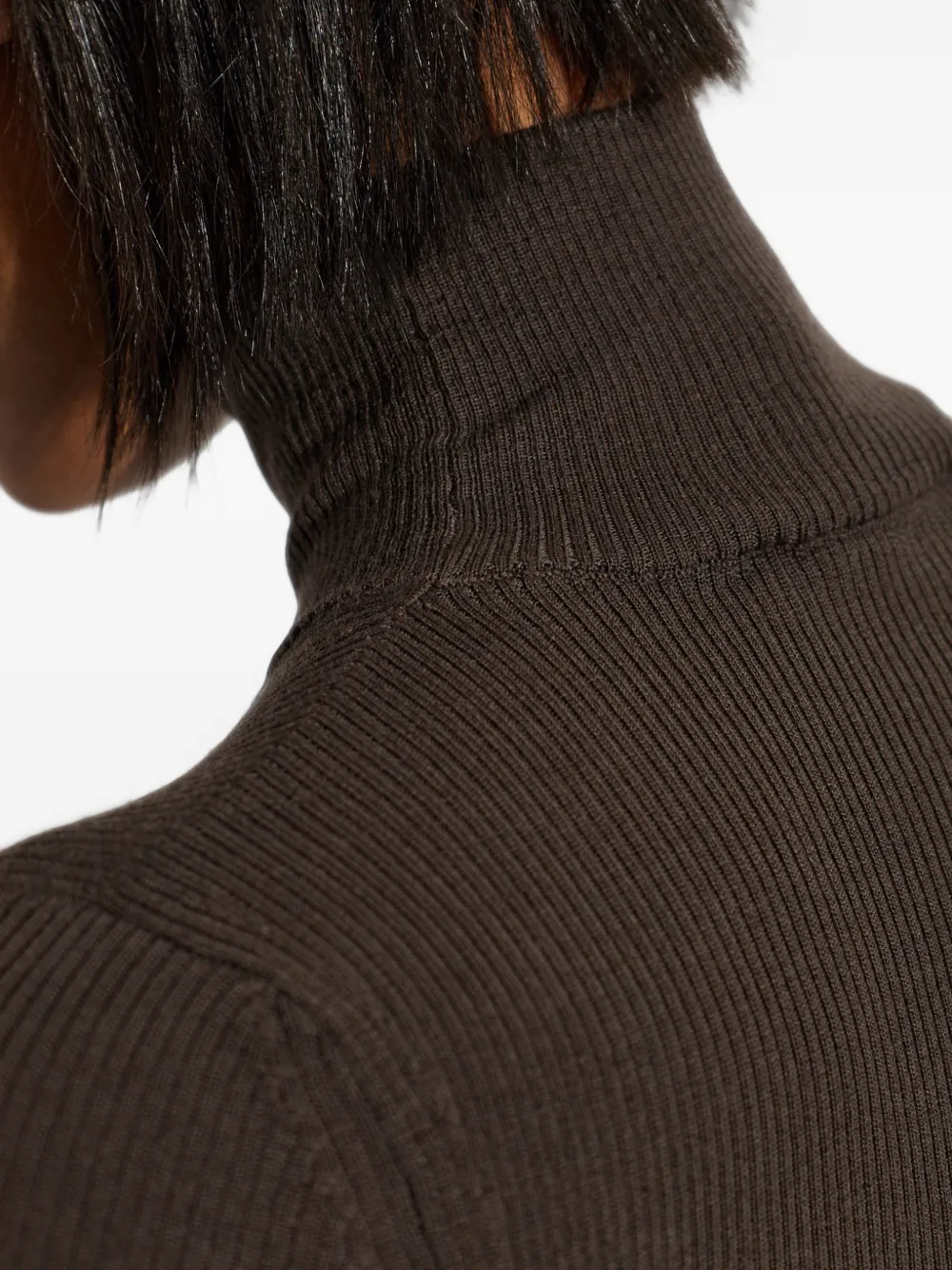 Max Mara Wollen trui met polokraag Bruin