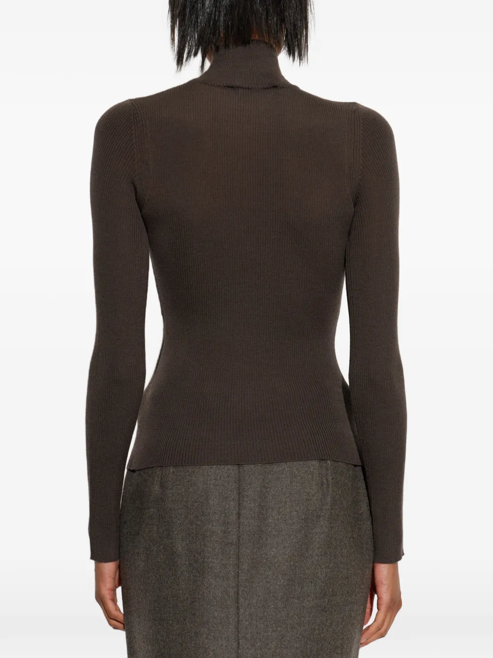 Max Mara Wollen trui met polokraag Bruin