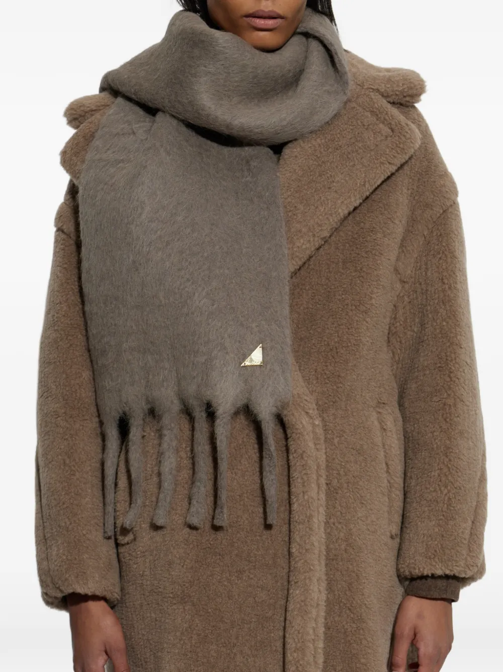 Max Mara Sjaal met franje Grijs