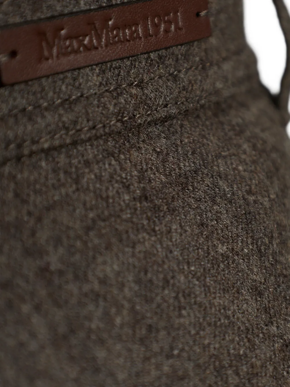 Max Mara Vilten wollen broek met wijde pijpen Bruin