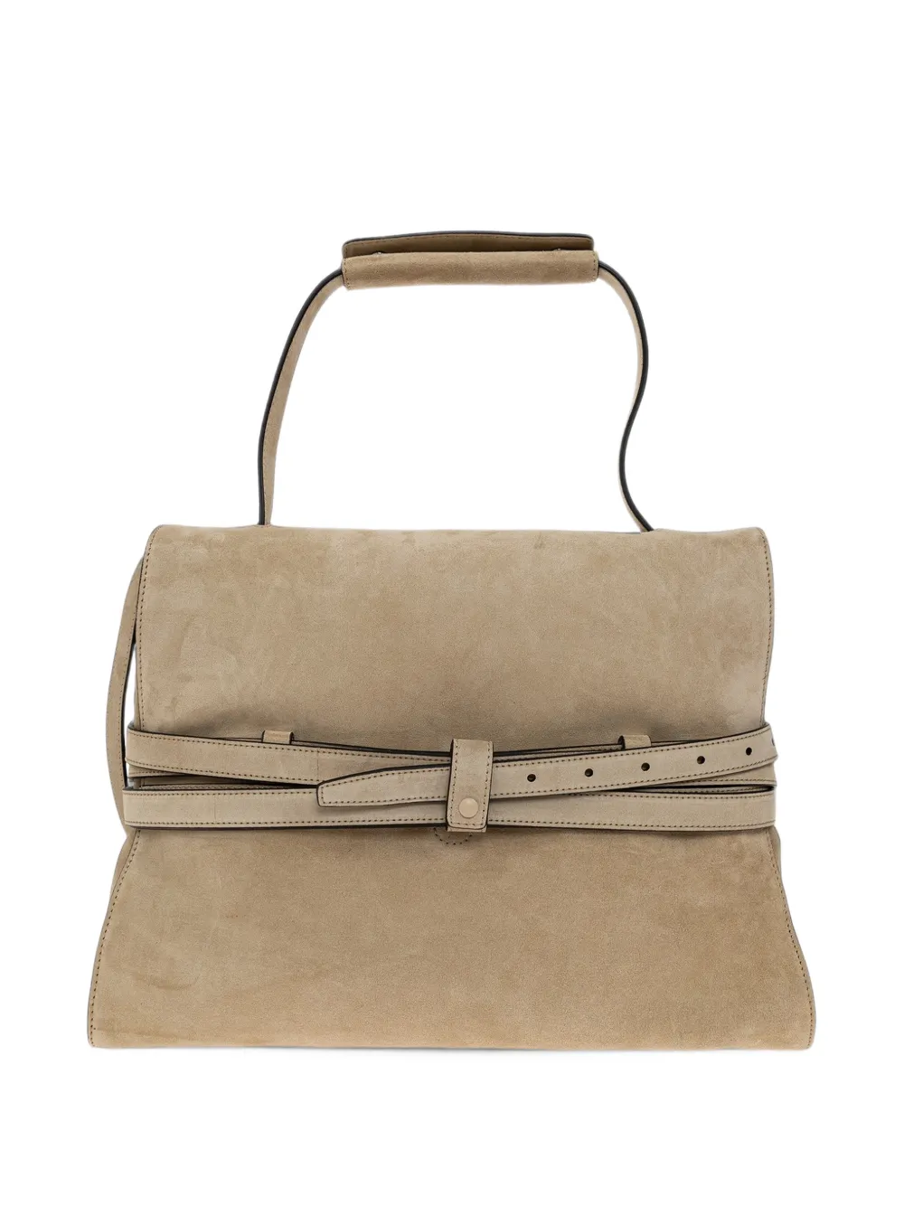 Moschino Tie Me suede tote bag Beige