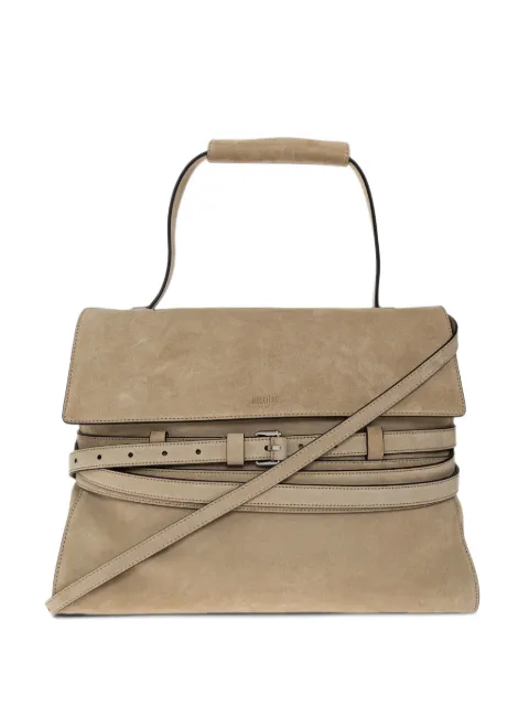 Moschino Tie Me suede tote bag