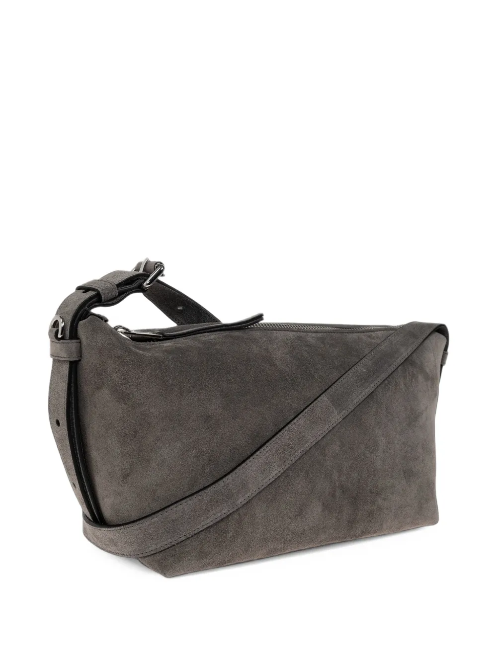 Moschino suede cross body bag Grijs