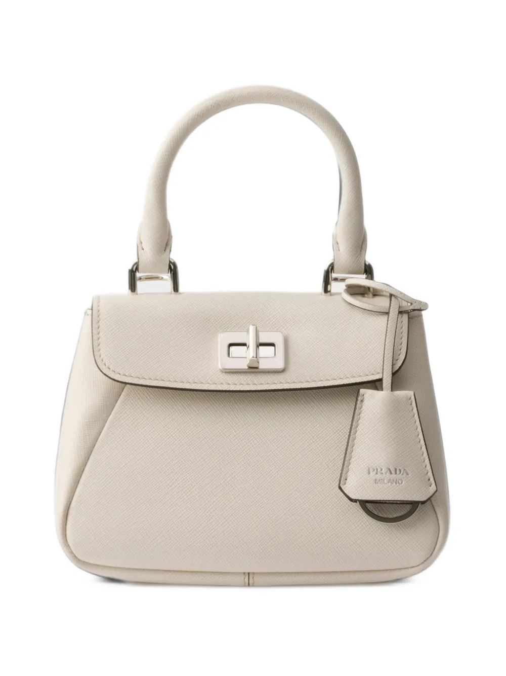 Prada Borsa a mano Avoir mini in pelle Saffiano - Toni neutri