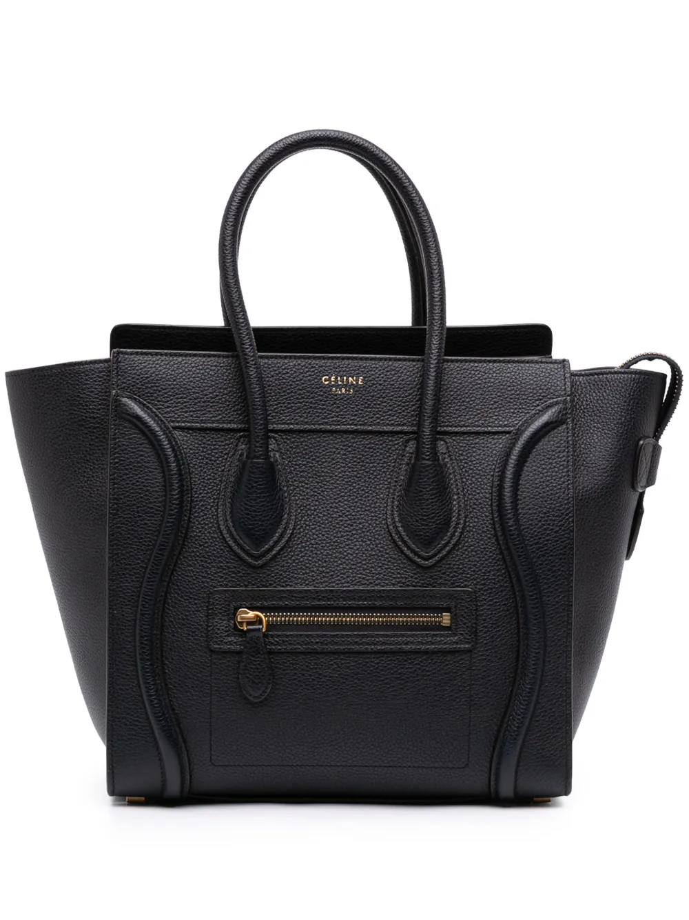 Celine Pre-Owned 2016 Micro Drummed Calfskin Luggage tote bag – Black