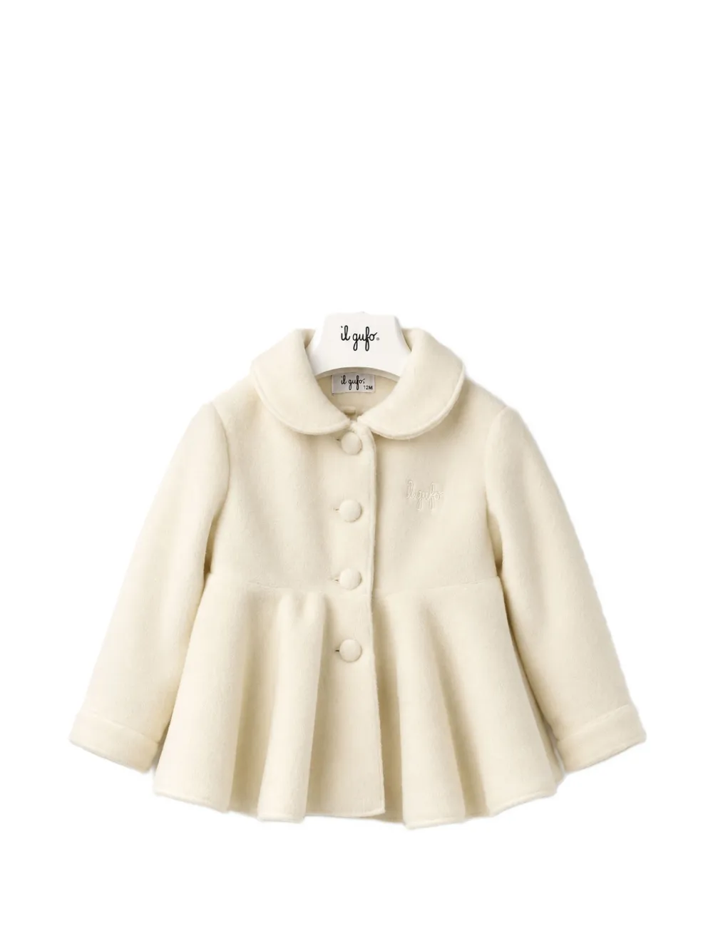Il Gufo ruffled button-up jacket Wit