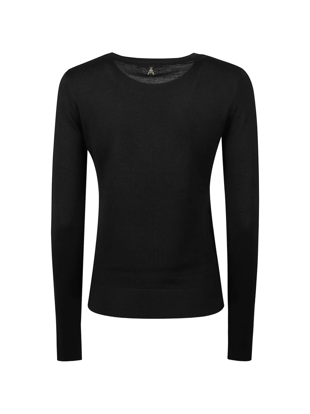 Patrizia Pepe fine-knit long-sleeve sweater Zwart
