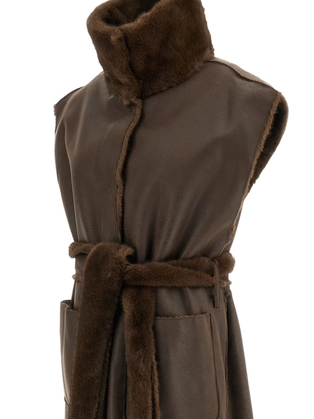 STAND STUDIO Oaklynn faux-fur coat Bruin