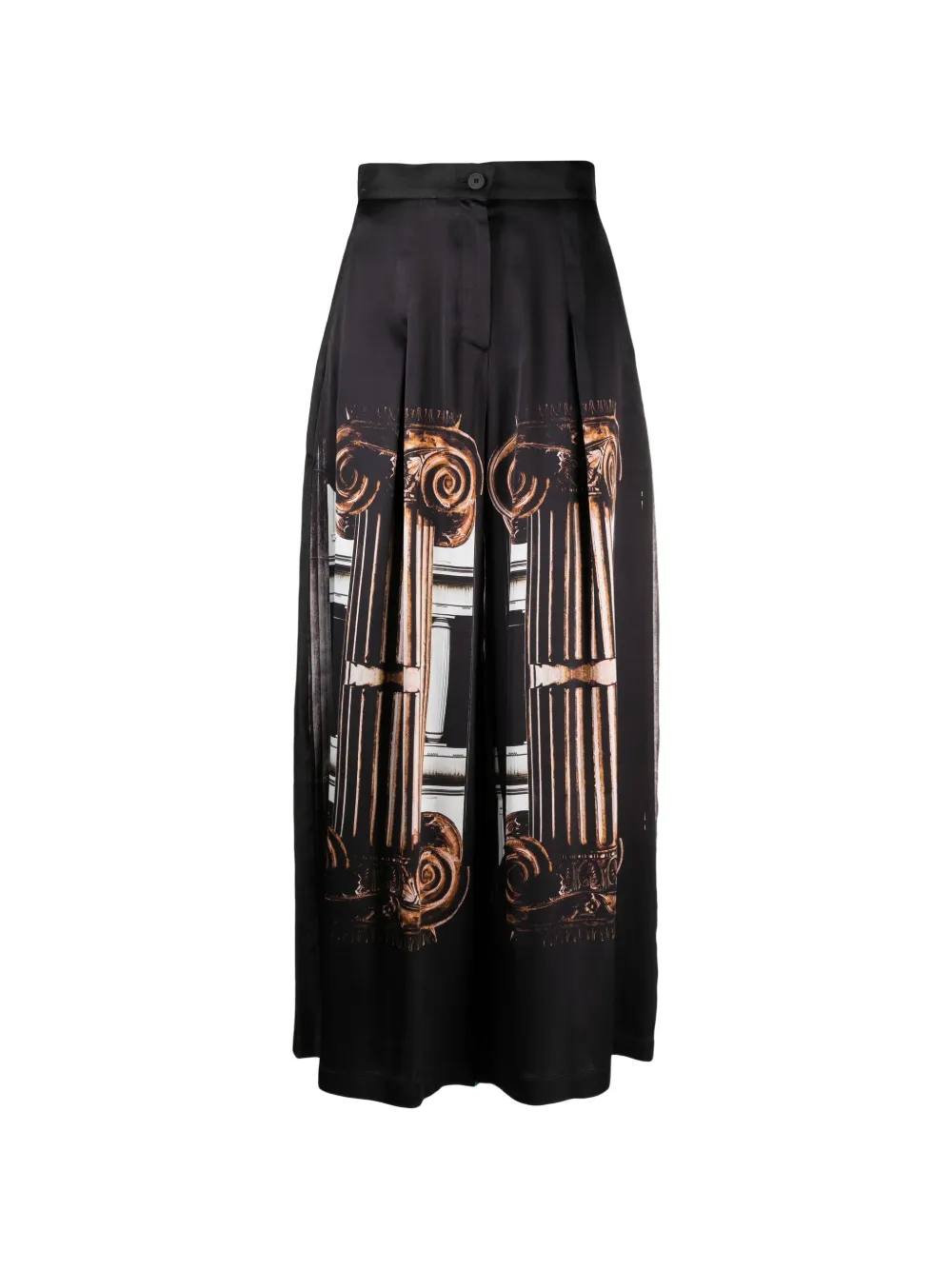 Tessitura column-print wide-leg trousers