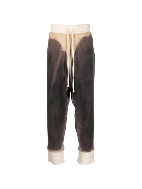 Tessitura distressed drop-crotch trousers