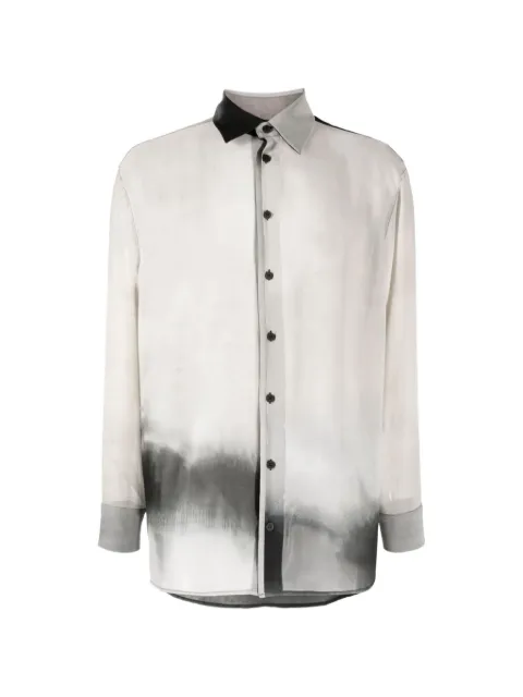 Tessitura Waves faded-print shirt