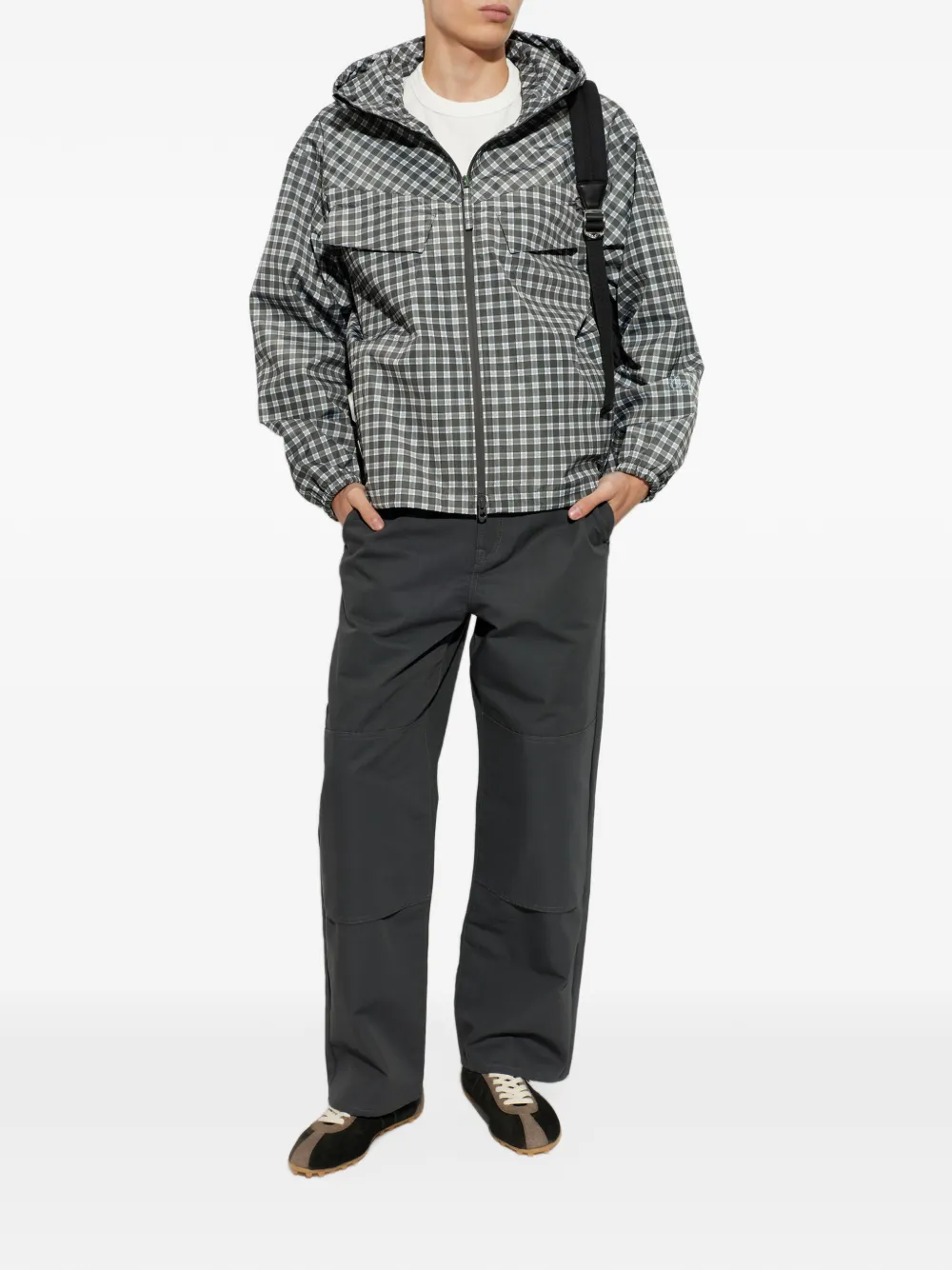 Kenzo Checks hooded jacket Grijs