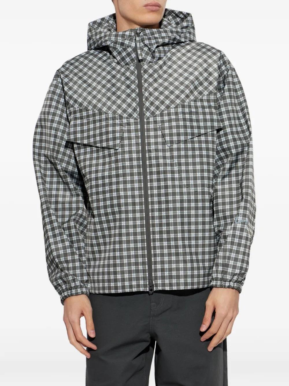 Kenzo Checks hooded jacket Grijs