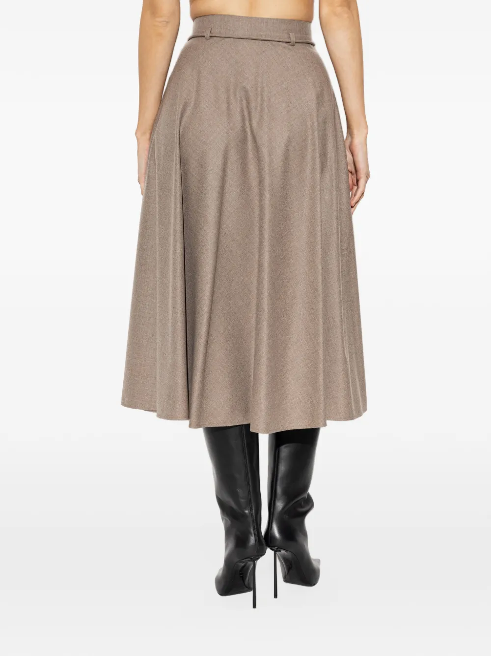 Max Mara Flared kasjmier rok zand Beige