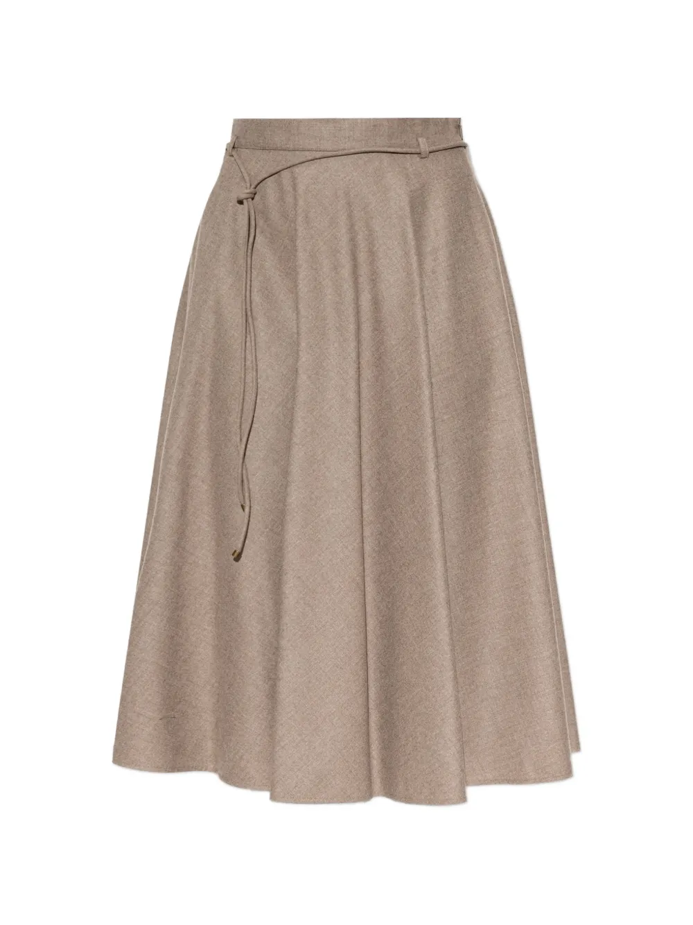 Max Mara flared cashmere foule skirt - sand - Nude