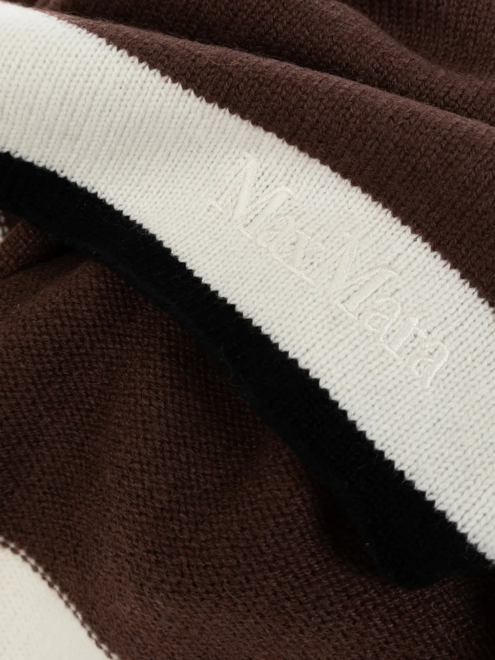 Max Mara Kasjmier garen oversized foulard Bruin