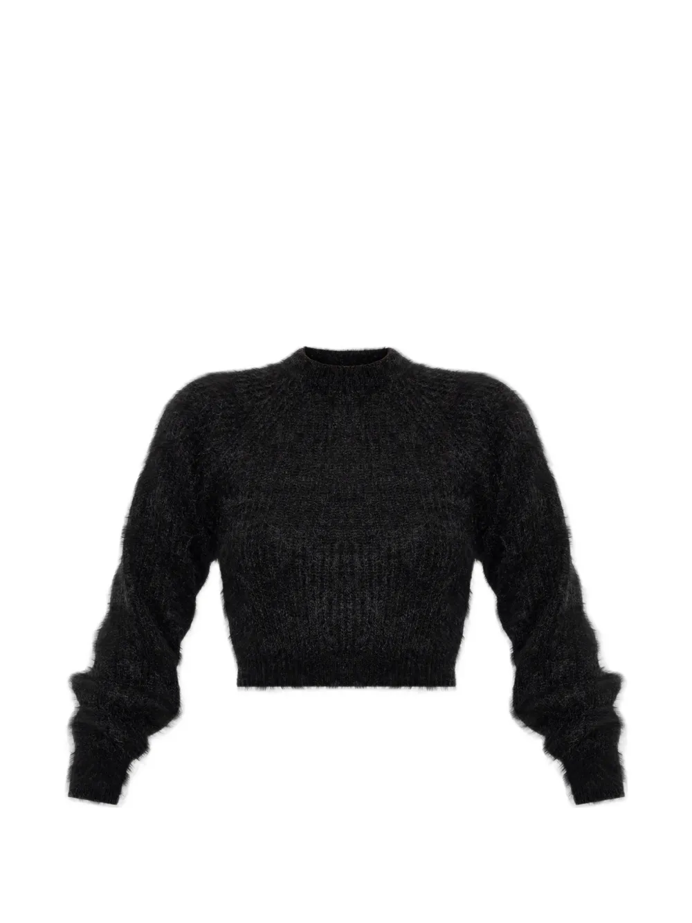 Max Mara mélange mohair cropped jumper - dark grey - Grigio