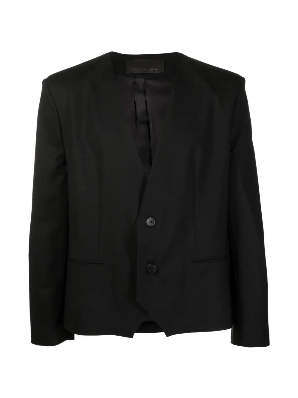 Tessitura lapel-free blazer
