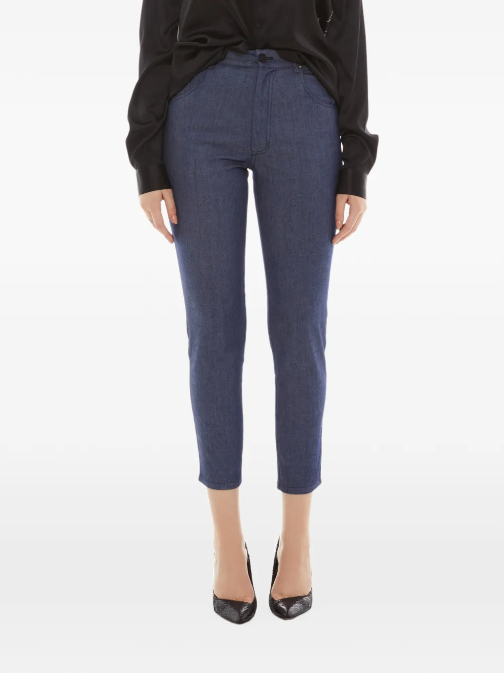 Tessitura pyramid-stud tapered jeans