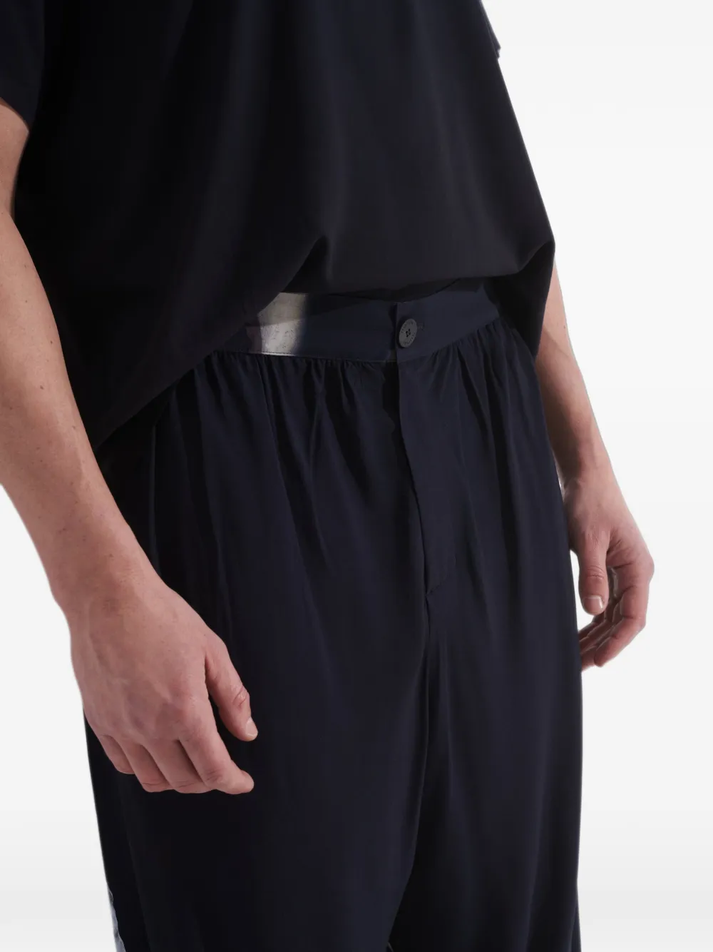 Tessitura Broek met digitale print Zwart