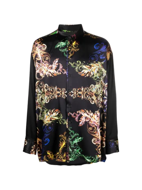 Tessitura Body Couture Baroque-print silk shirt
