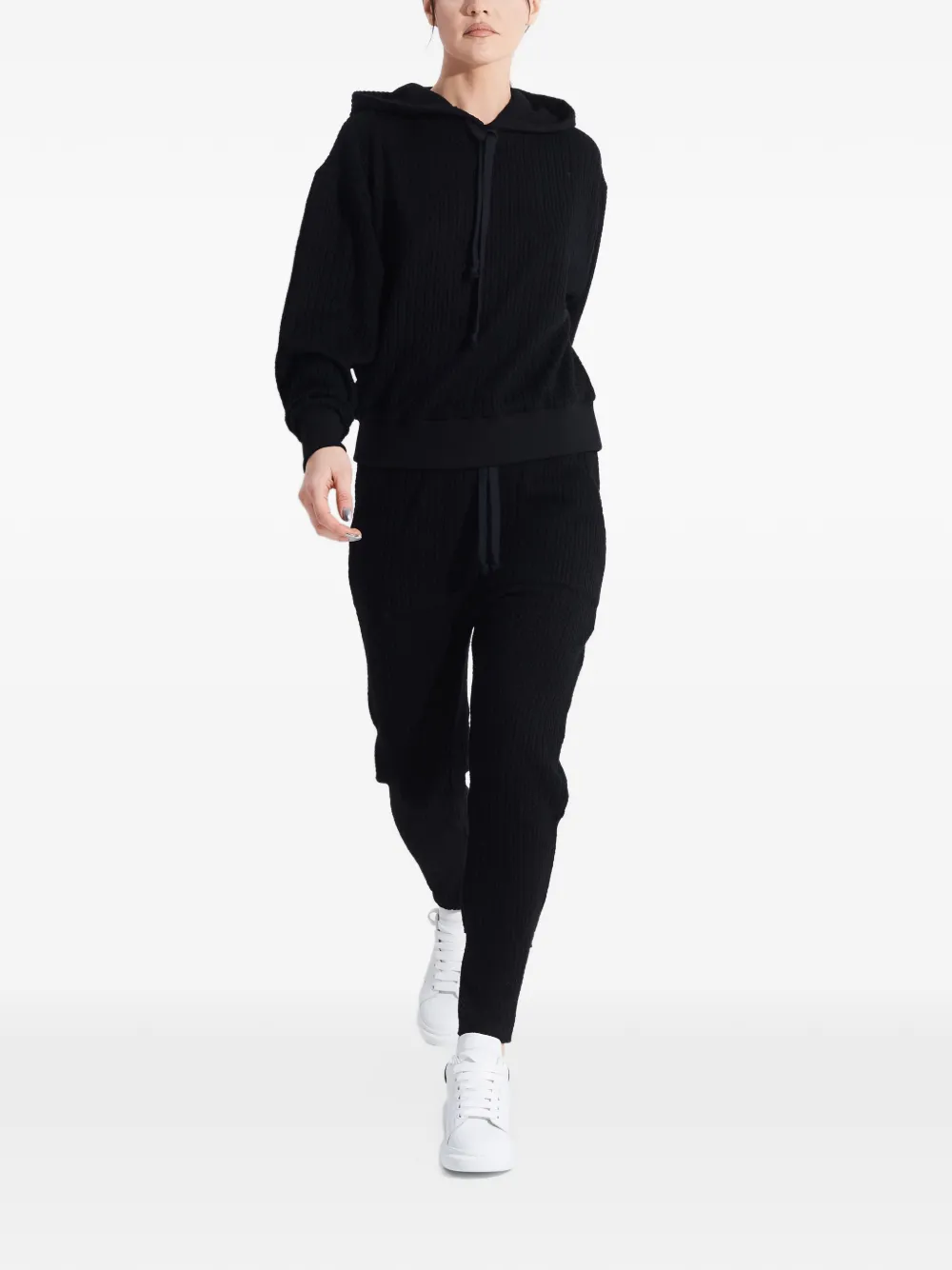 Tessitura Gebreide broek met trekkoord in de taille Zwart