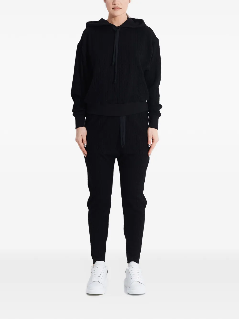 Tessitura Gebreide broek met trekkoord in de taille Zwart
