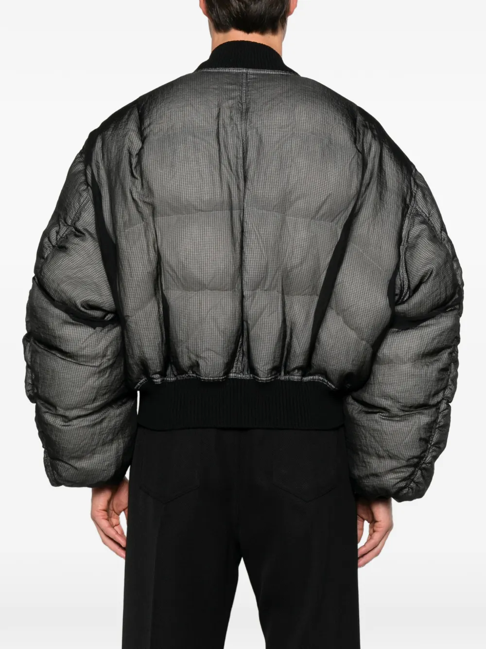 Rick Owens quilted ripstop bomber jacket Grijs