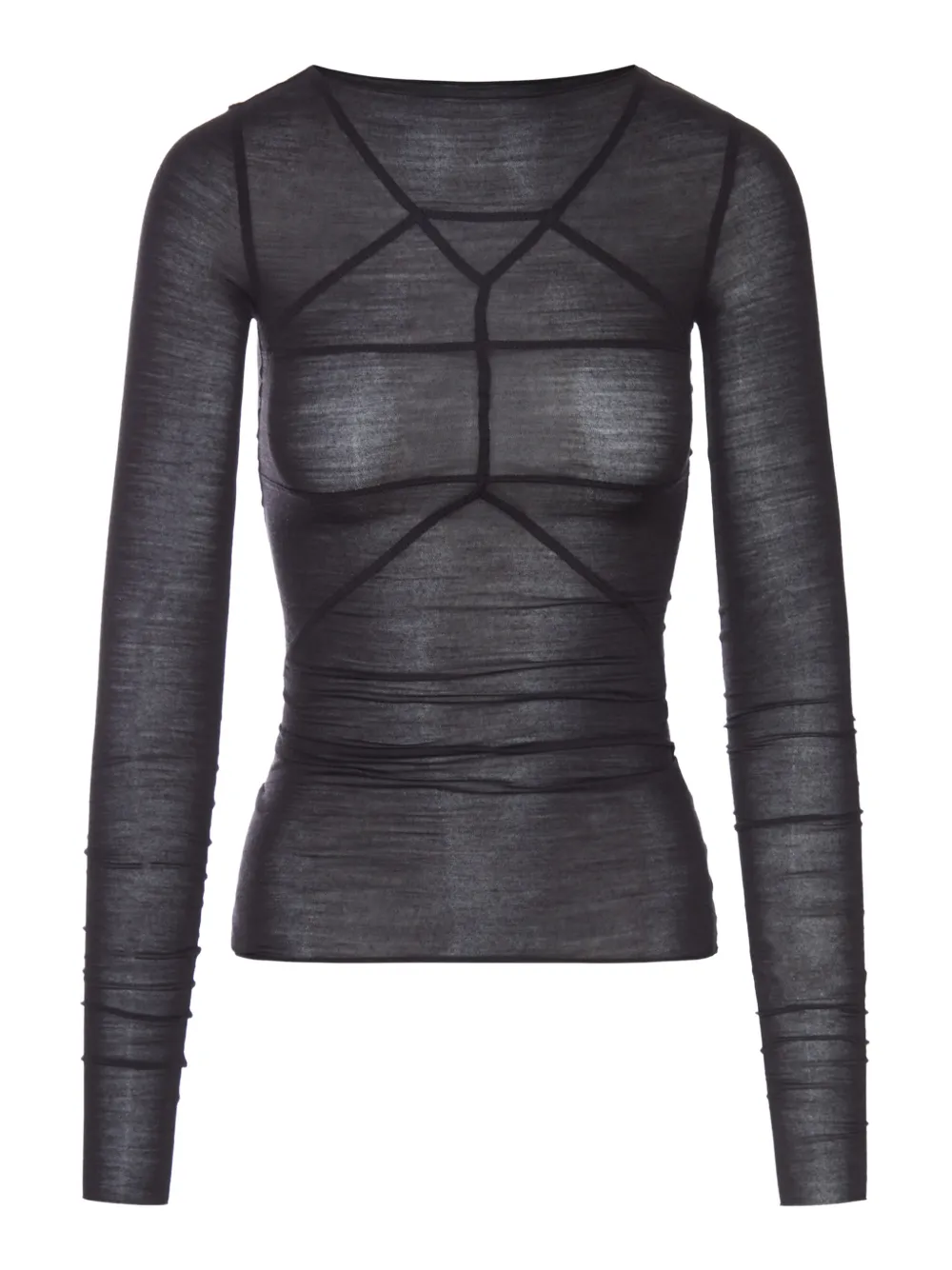 Rick Owens LS Temple top Zwart