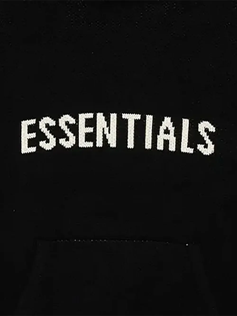 FEAR OF GOD ESSENTIALS logo-intarsia hoodie Zwart