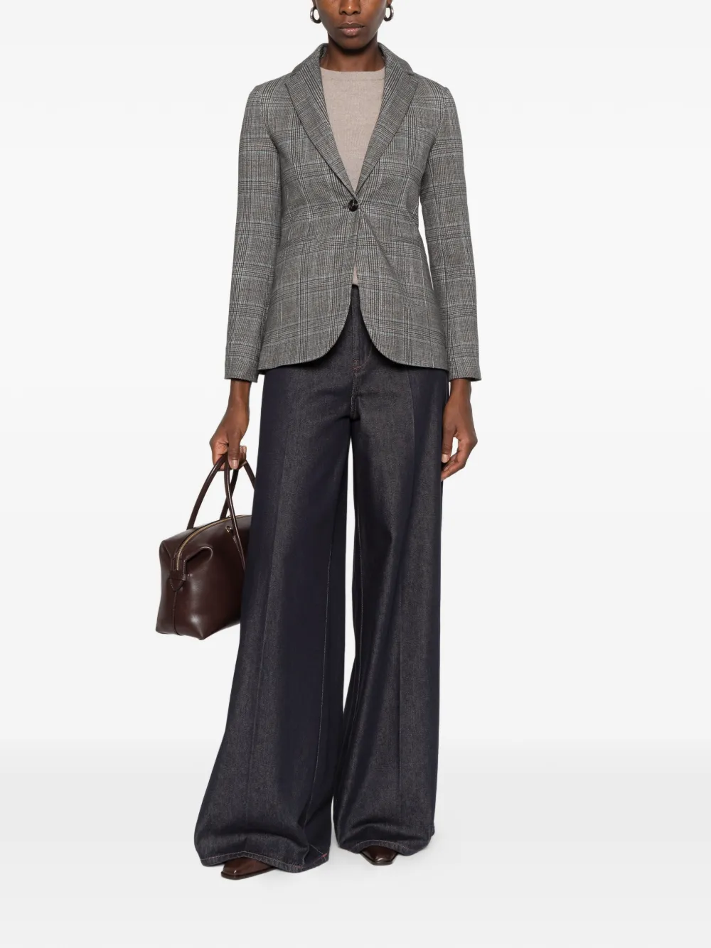 Circolo 1901 Prince of Wales check blazer Grijs