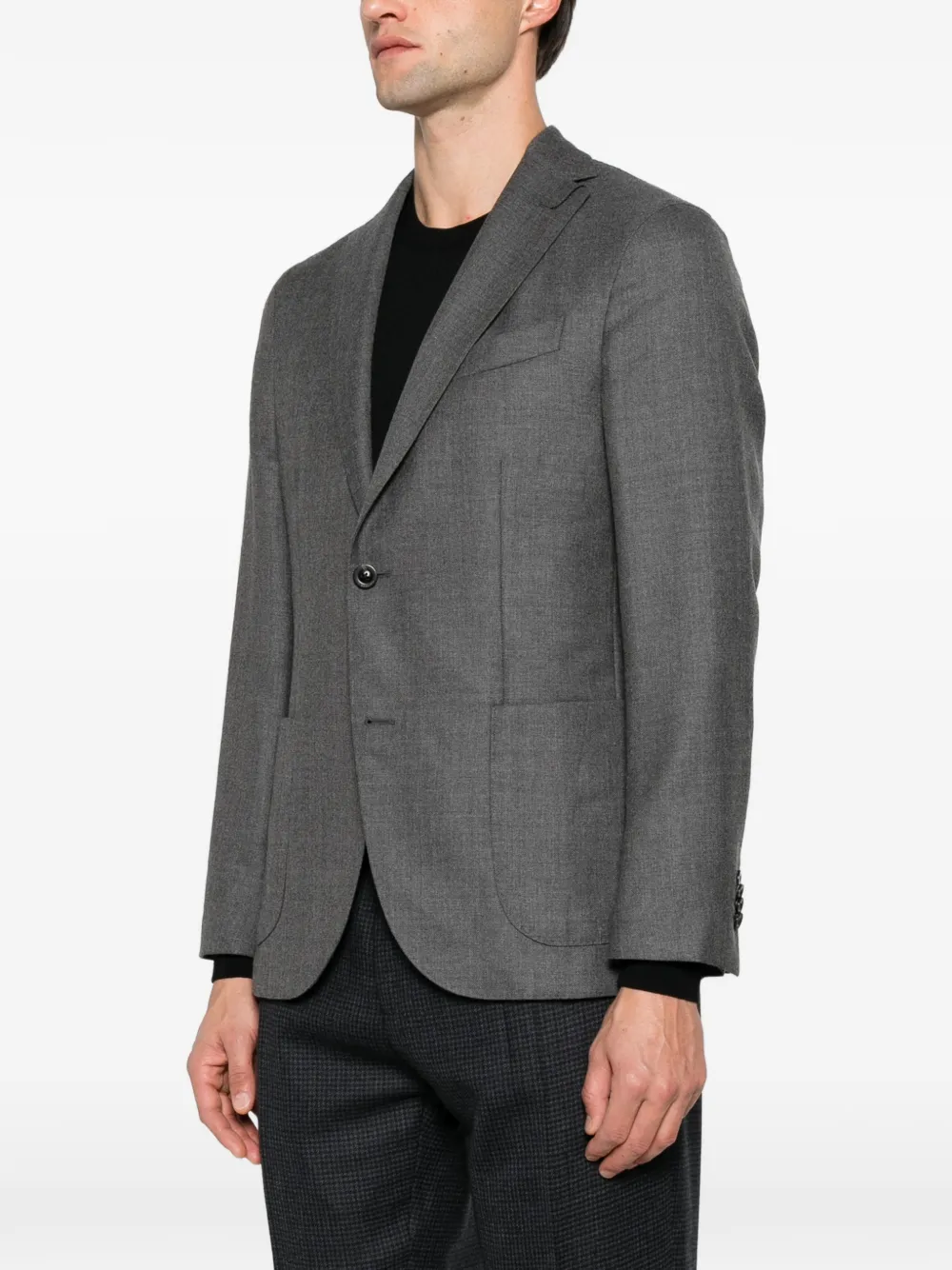 Boglioli single-breasted wool blazer Grijs