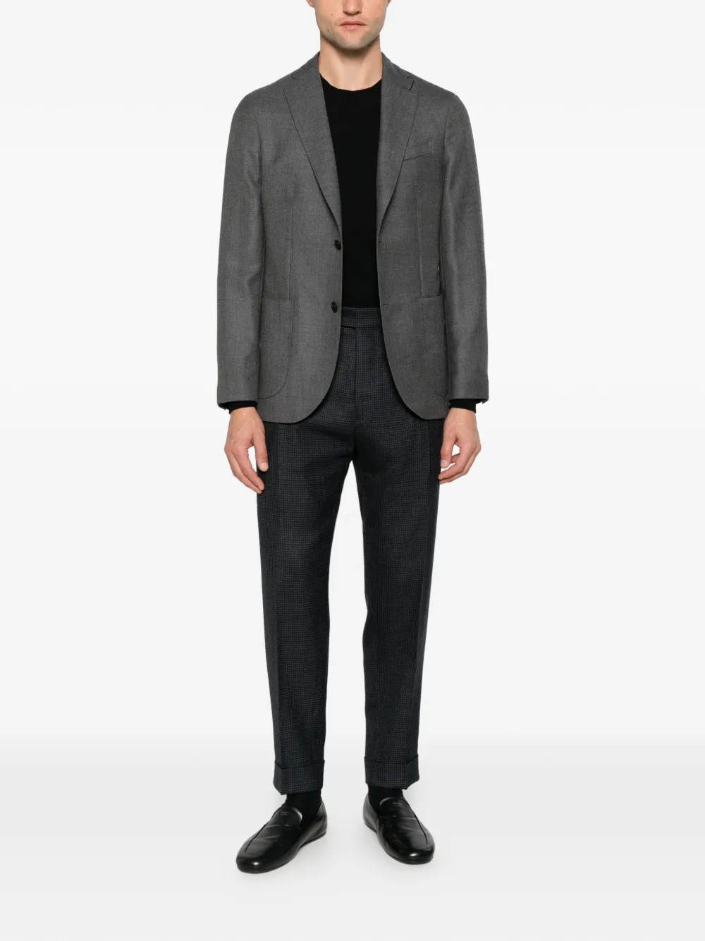 Boglioli single-breasted wool blazer Grijs