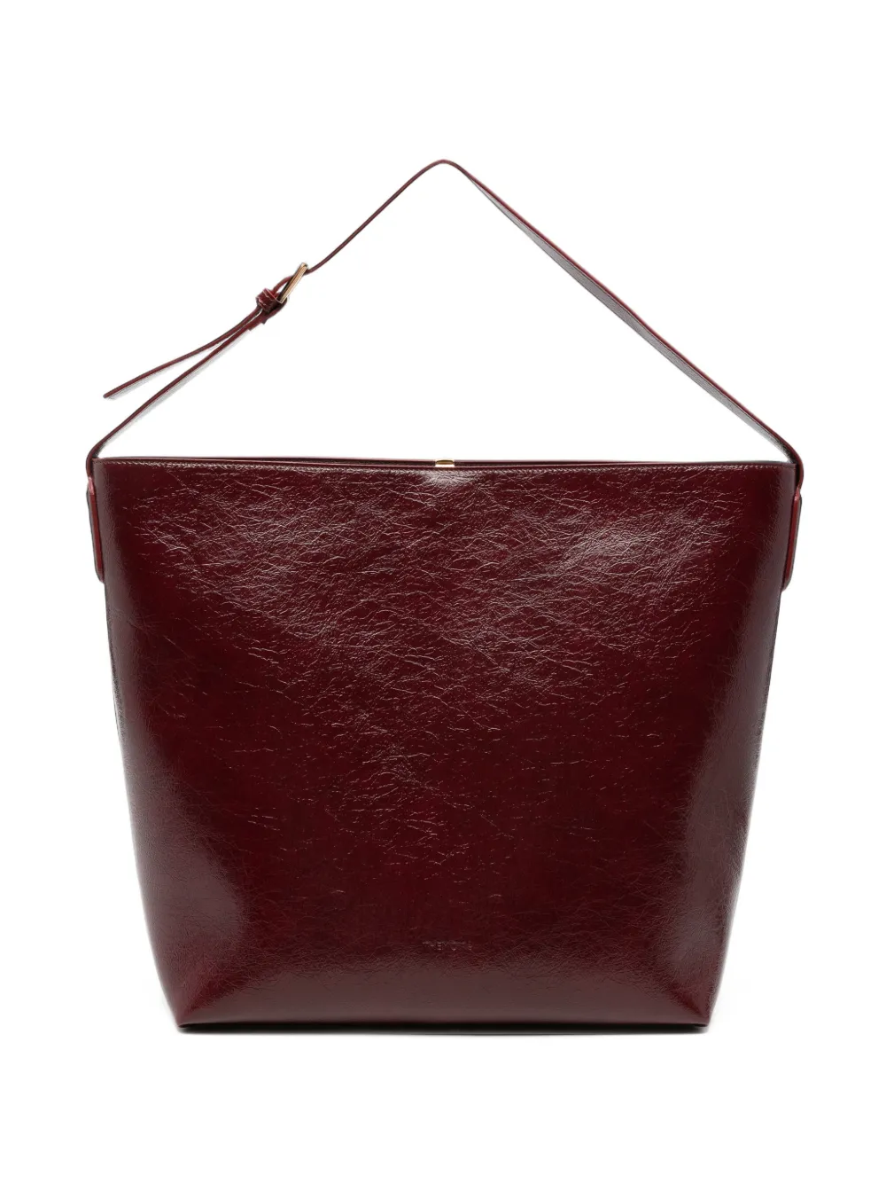 Themoirè Zoe patent-finish shoulder bag - Rosso