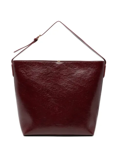 Themoirè Zoe patent-finish shoulder bag