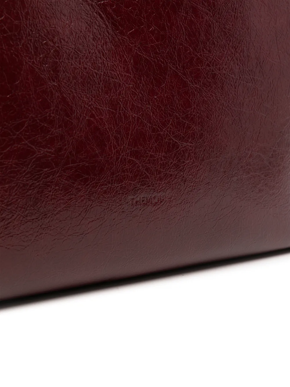 Themoirè Zoe patent-finish shoulder bag Rood