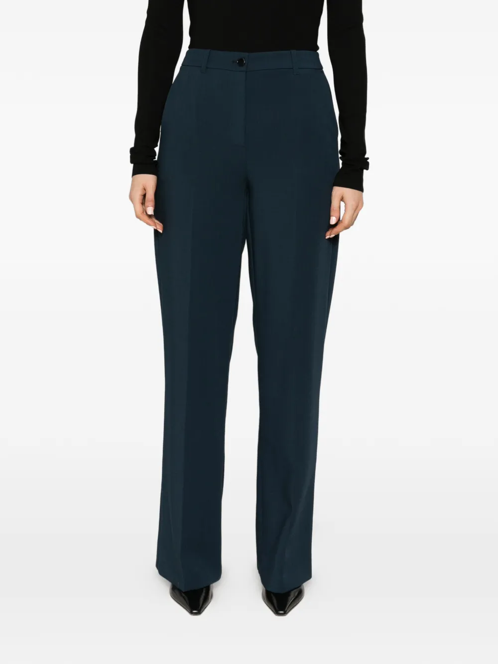 Patrizia Pepe straight-leg tailored trousers Blauw