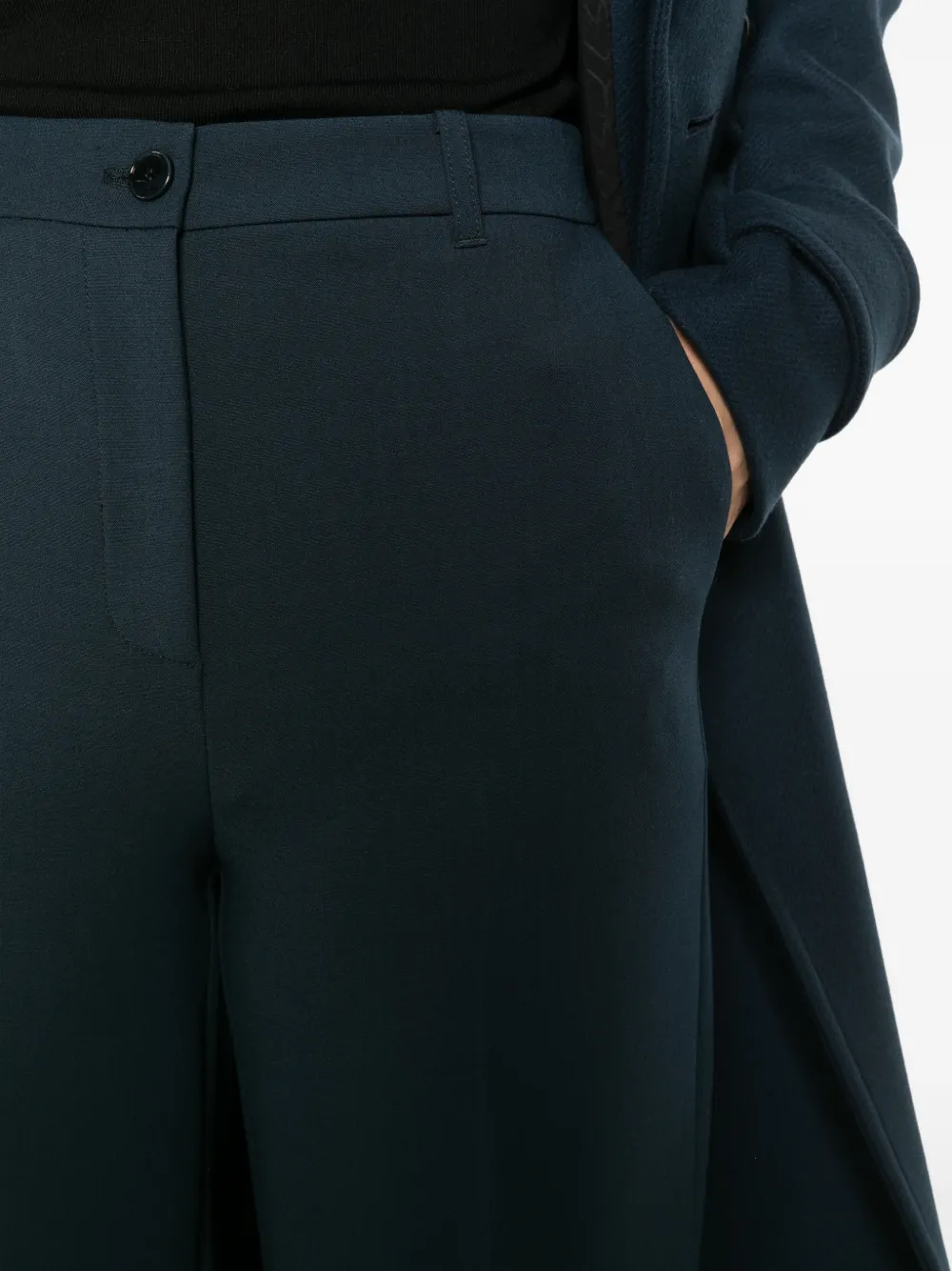 Patrizia Pepe straight-leg tailored trousers Blauw