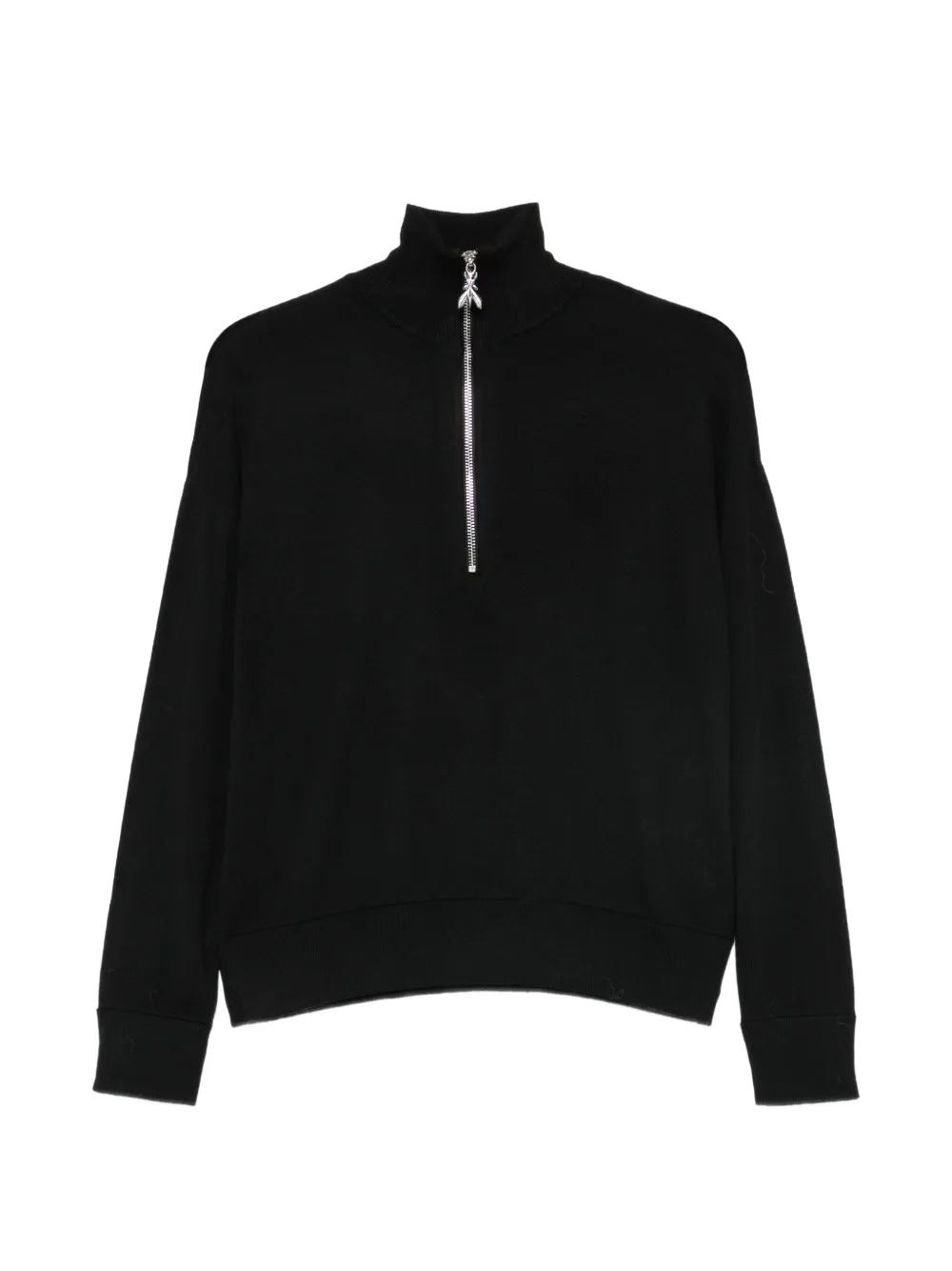 Patrizia Pepe zip-neck sweater Zwart