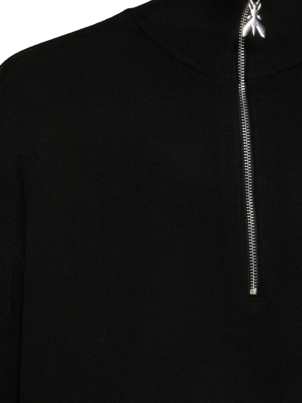 Patrizia Pepe zip-neck sweater Zwart